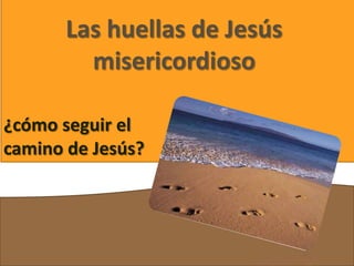 Las huellas de Jesús misericordioso ¿cómo seguir el camino de Jesús? 