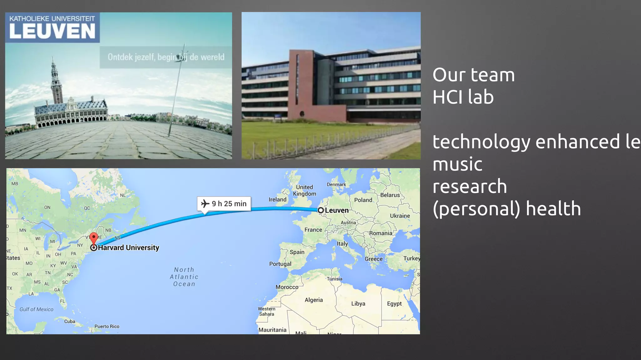Our team 
HCI lab
!
technology enhanced le
music
research
(personal) health
 
