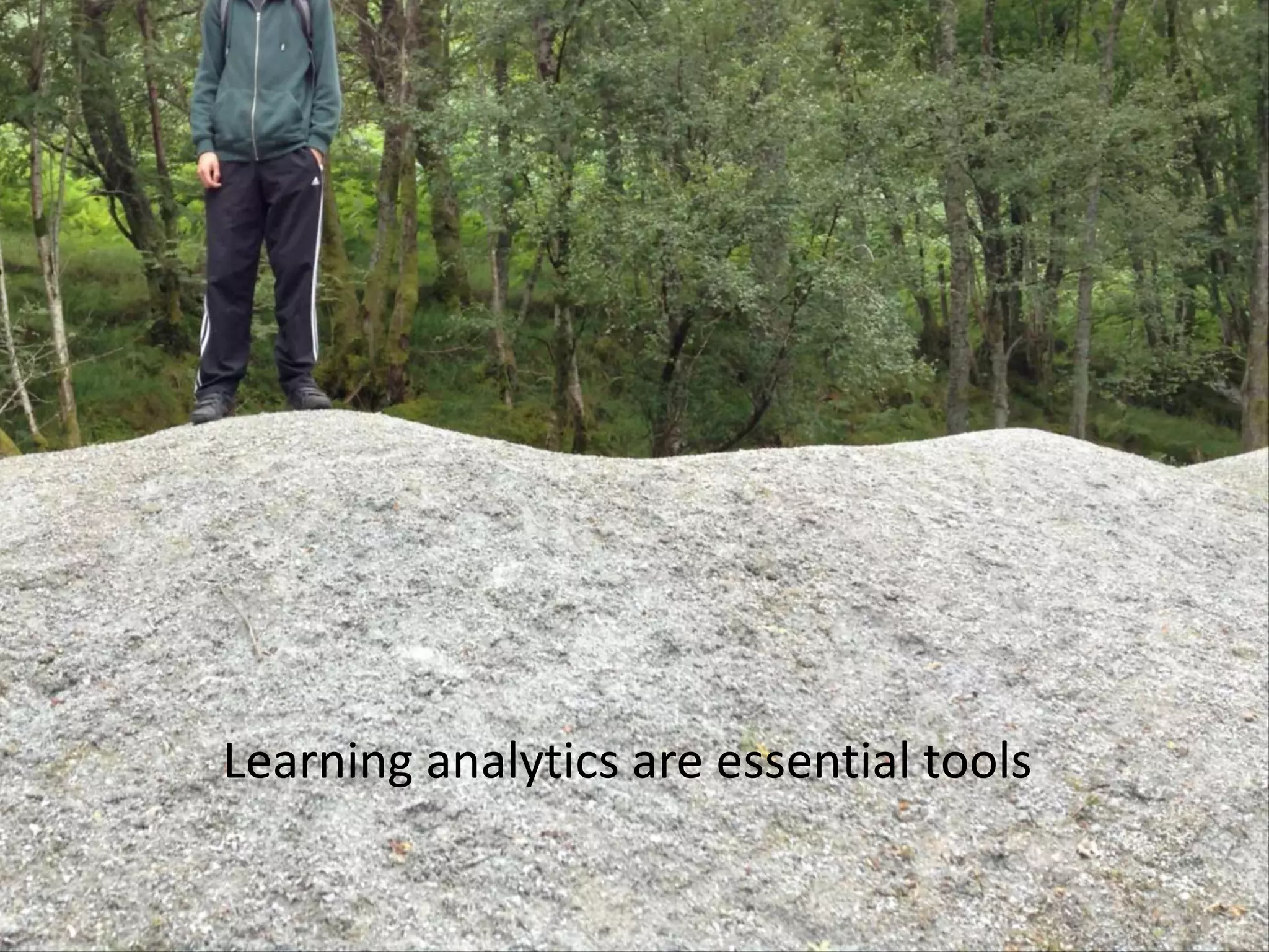 Learning analytics are essential tools
 