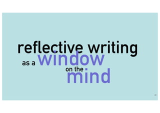 Automated feedback on reflective writing
 