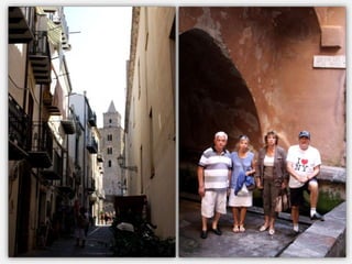 La cathédrale adopte le plan d’une
croix latine avec une nef composée
d’un vaisseau et de 2 bas-côtés
séparés par des colonnes ornées de
magnifiques chapiteaux
Comme beaucoup d’églises siciliennes
elle est sans déambulatoire
Le chœur est garni de très belles
mosaïques avec un Christ
Pantocrator imposant
 