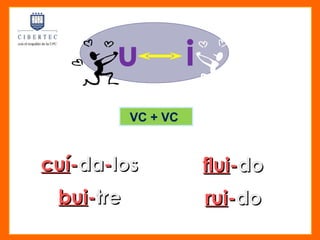 u i cuí - da - los bui - tre VC + VC flui - do rui - do