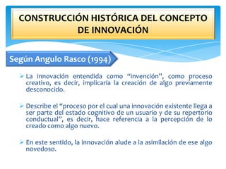 Segun Rasco Las innovaciones pedagógicas | PPTX
