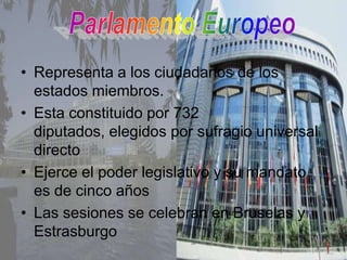 Las instituciones de la union europea | PPT