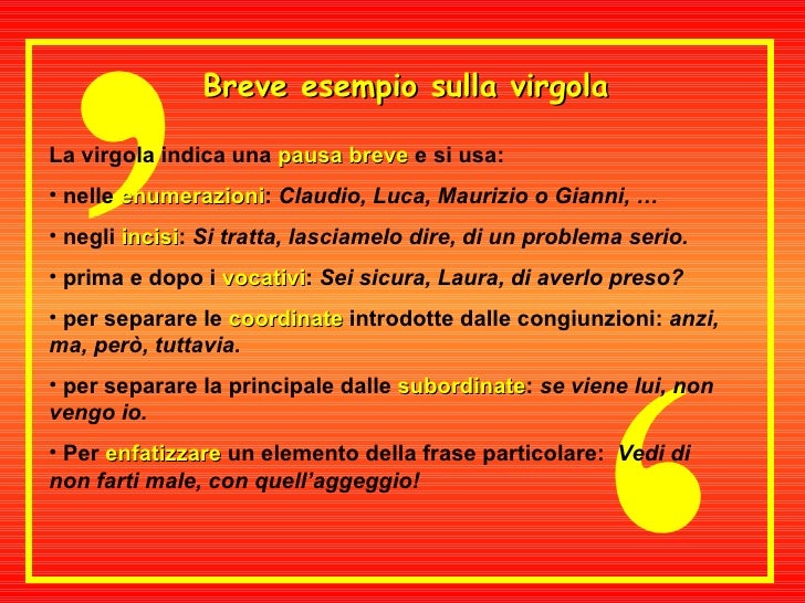Virgola Prima O Dopo Il Ma La sintassi