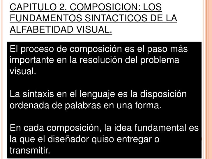 La sintaxis de la imagen II
