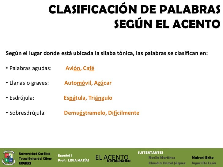 el acento