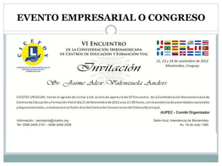 EVENTO EMPRESARIAL O CONGRESO
 