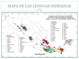 MAPA DE LAS LENGUAS INDÍGENAS