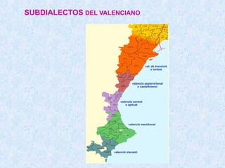 SUBDIALECTOS DEL VALENCIANO
 