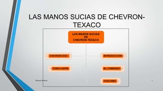 LAS MANOS SUCIAS DE CHEVRON-
TEXACO
Michael Almeida 1
 