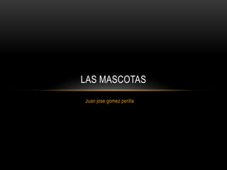 Juan jose gomez perilla
LAS MASCOTAS
 