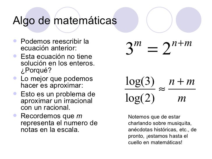 Las matematicas y la musica Las matematicas y la musica