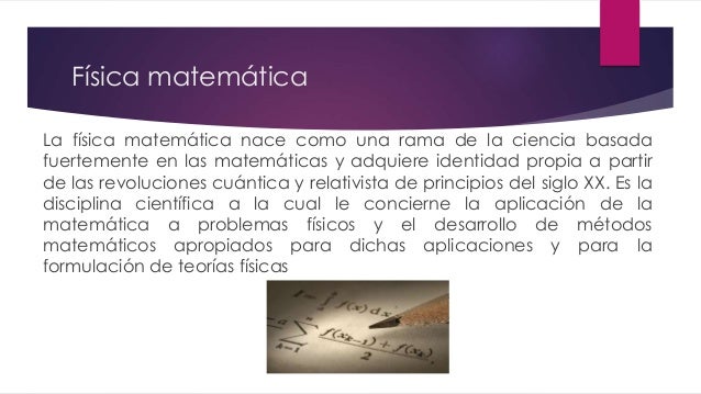 Las matemáticas en la física 2