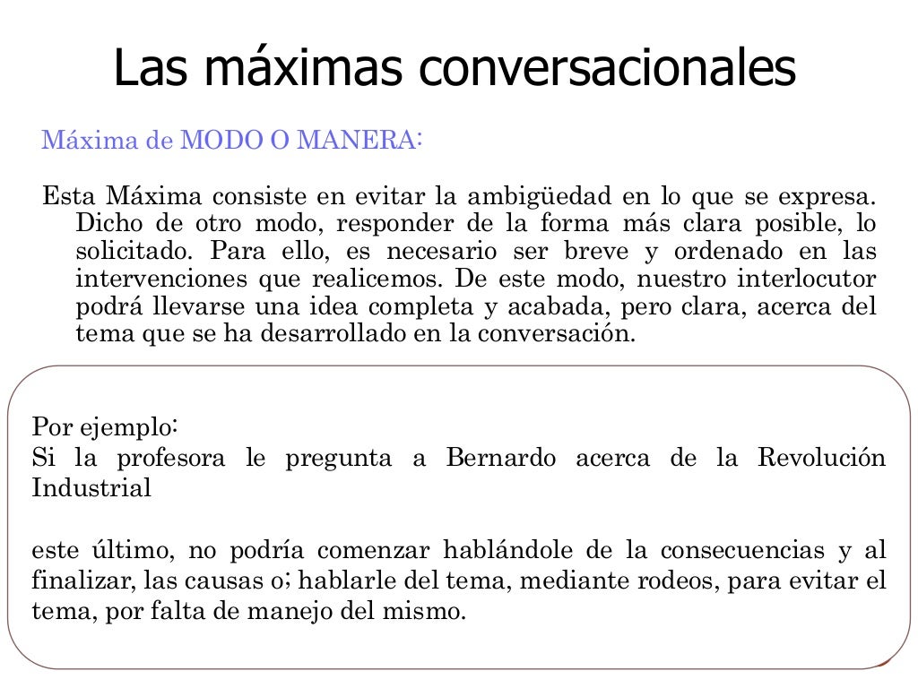 Las maximas de grice