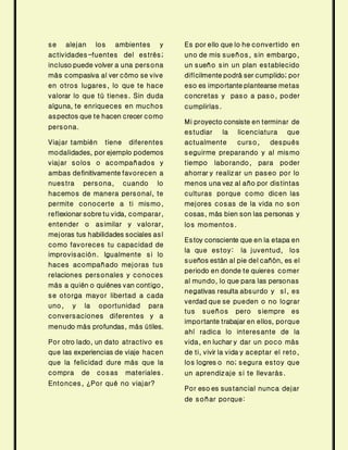 Las mejores cosas de la vida no son cosas | DOCX