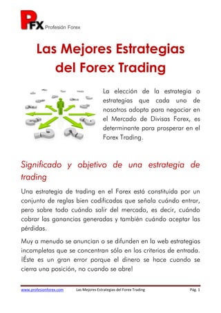 Las mejores estrategias del forex trading | PDF