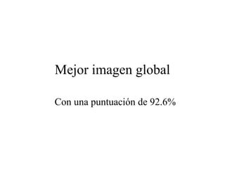Mejor imagen global

Con una puntuación de 92.6%
 