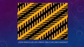¿SON PARALELAS LAS LÍNEAS OBLICUAS (INCLINADAS)?
 