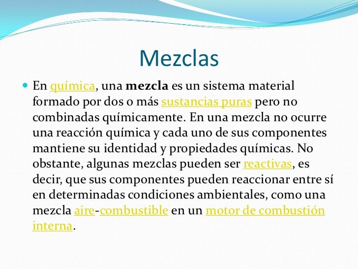 Las mezclas