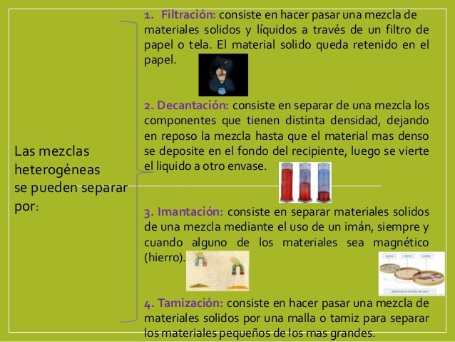Las mezclas y su clasificacion