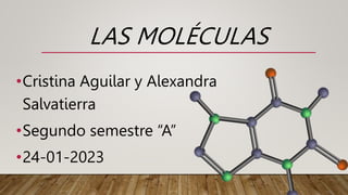 LAS MOLÉCULAS
•Cristina Aguilar y Alexandra
Salvatierra
•Segundo semestre “A”
•24-01-2023
 