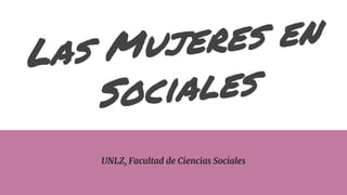 UNLZ, Facultad de Ciencias Sociales
 