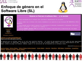 Enfoque de género en el Software Libre (SL) 