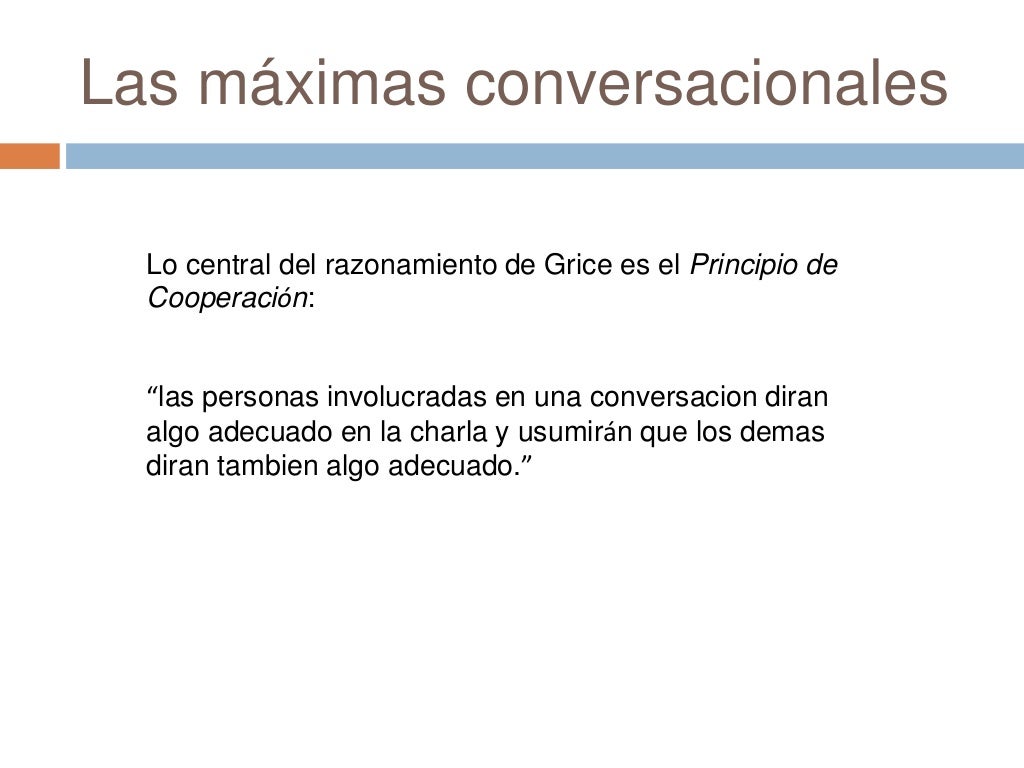 Las máximas conversacionales