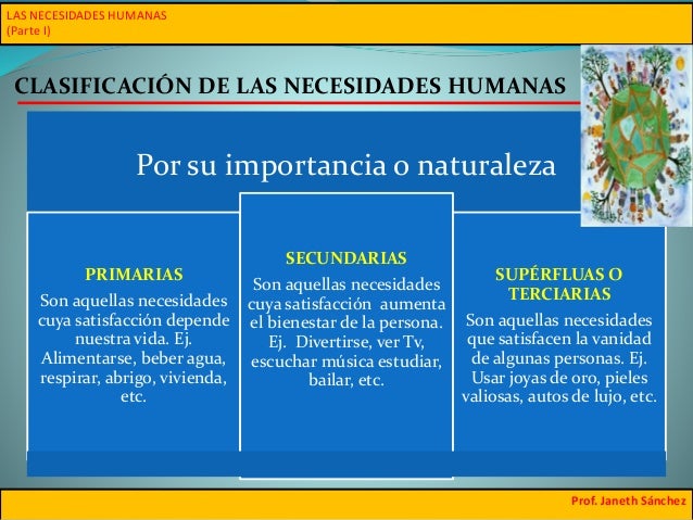 Las necesidades humanas