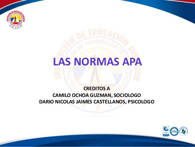 las normas apa y las partes de un trabajo portadas normas apa