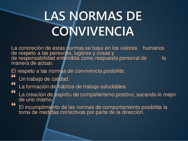 tipos de normas de convivencia tipos de normas de convivencia