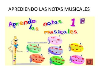 APREDIENDO LAS NOTAS MUSICALES

 