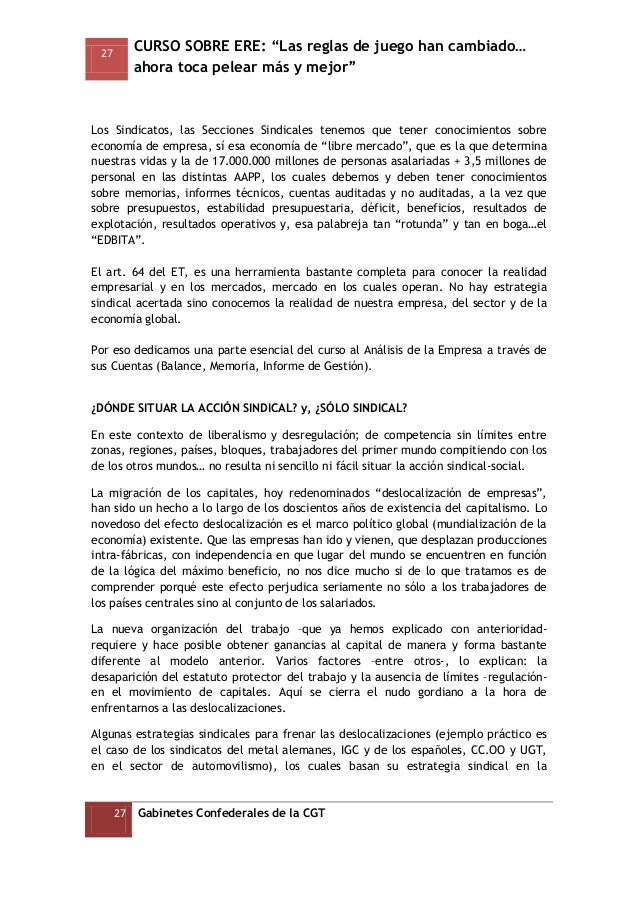 Las nuevas reglas de juego en los ere y erte