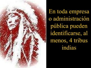 En toda empresa o administración pública pueden identificarse, al menos, 4 tribus indias 