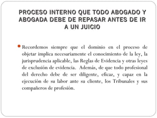 Las objeciones en un proceso judicial | PPT