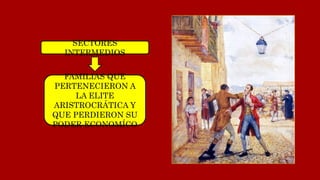 SECTORES
INTERMEDIOS
FAMILIAS QUE
PERTENECIERON A
LA ELITE
ARISTROCRÁTICA Y
QUE PERDIERON SU
PODER ECONOMÍCO
 