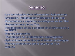 La Sociedad De InformacióN Y Las Nuevas TecnologíAs 2007