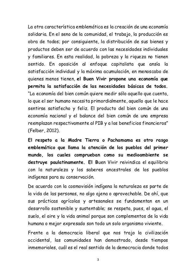 LA SOCIEDAD DEL SUMAK KAWSAY O BUEN VIVIR.