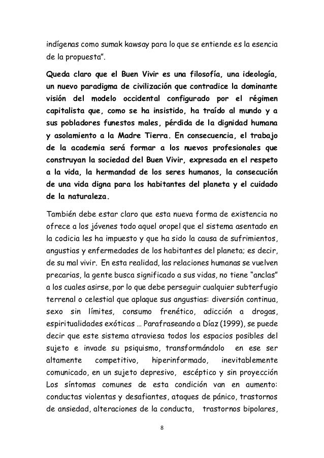 LA SOCIEDAD DEL SUMAK KAWSAY O BUEN VIVIR.