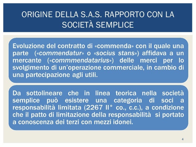 Societa' In Accomandita Semplice - Società Di Persone La società in accomandita semplice.