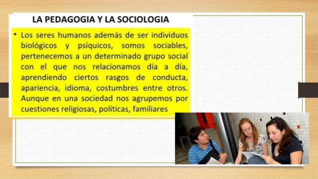 La sociología y su relación con la pedagogía