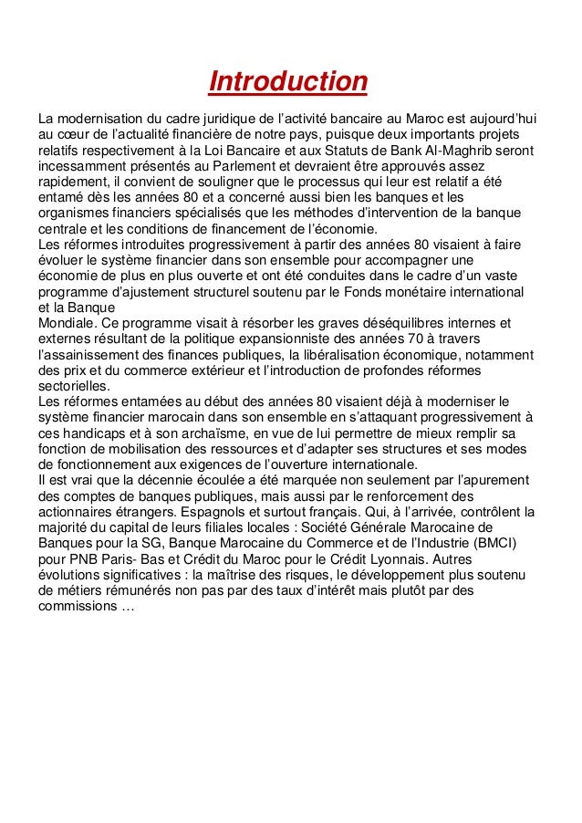 Rapport de stage La société générale marocaine de banques (scmb)