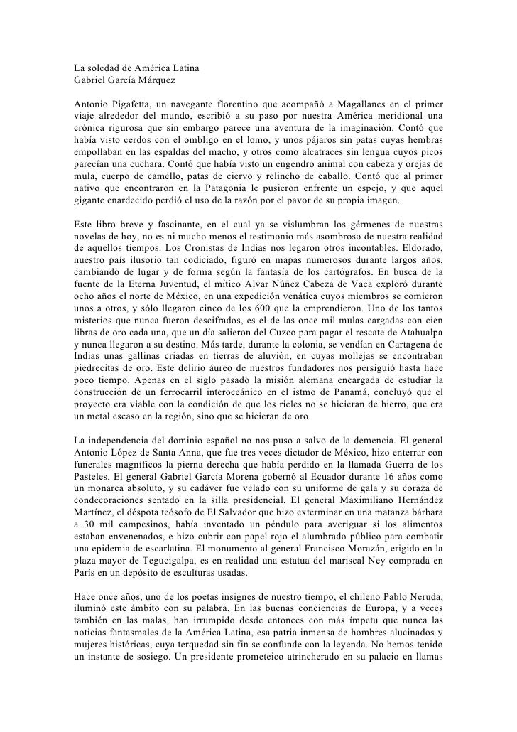 La soledad de américa latina
