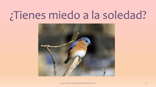 ¿Tienes miedo a la soledad?

Laura Royo, PsicoAyudarTeOnline.es

9

 