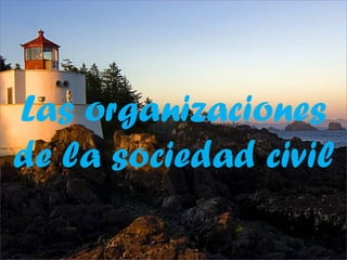 Las organizaciones
de la sociedad civil
 