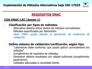 Implantación de métodos alternativos bajo ISO 17025 | PDF