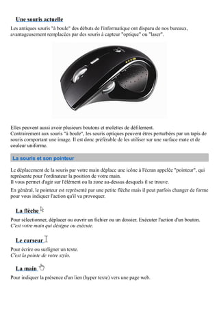 Main utilisant une souris pour déplacer le curseur