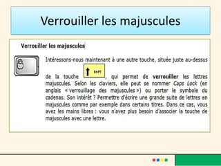 Verrouiller les majuscules
 