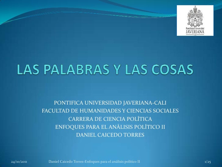 Las palabras y las cosas